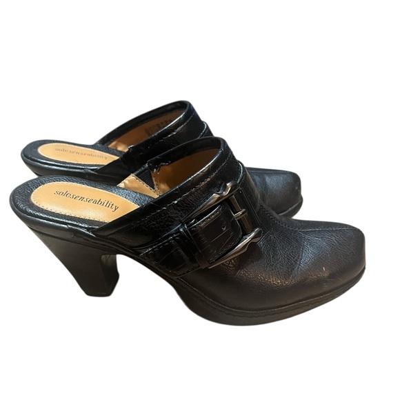 Sole Sensibility Women’s Size 7.5 Black Leather Women's Mules - Picture 4 of 10
